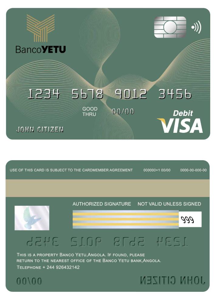 Angola Banco Yetu visa card
